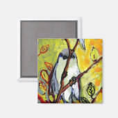 16 Vögel, Nr. 5 - Square Magnet (Vorderseite/Rückseite)