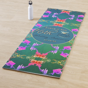 16. Wachs & Statice Blume Jahrestag Yogamatte