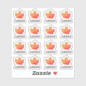 16 Waterproof Amber Maple Leaf Grading Labels (Blatt)