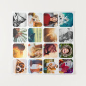 16 Weißes Fotomaterial-Gitter Wandteppich (Vorderseite (Horizontal))