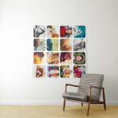 16 Weißes Fotomaterial-Gitter Wandteppich (Beispiel (Horizontal))