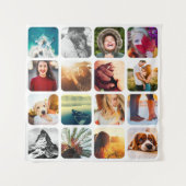 16 Weißes Fotomaterial-Gitter Wandteppich (Vorderseite)