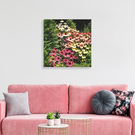 16"x16" Sonnenhüte Leinwanddruck (Insitu (Wohnzimmer))
