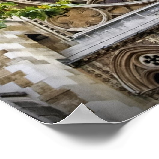 16"x16", Westminster Abbey - Fenster aus festem Gl Poster (Ecke)