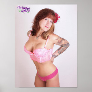 16" x 12" Chrissy Kittens Pinky Poster