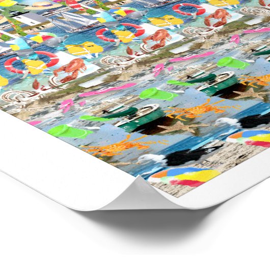 16" x 14" "Sailing" 3D-Poster von Magic Eye® Poster (Ecke)