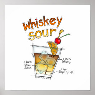16" x 16" PLAKAT, WHISKY-SAURE Poster