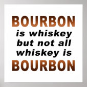 16" X 16" POSTER - Nicht jeder Whiskey ist BOURBON (Vorne)