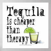 16" X 16" POSTER - TEQUILA, KÄPFER ALS THERAPIE (Vorne)