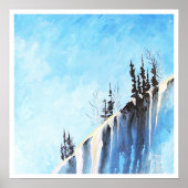 16 x 16 Winterlandschaft Snowy Cornice Poster (Vorne)