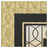 16 x 16 Zoll Erte Lady in Blue Panels Stoff (Nahaufnahme)