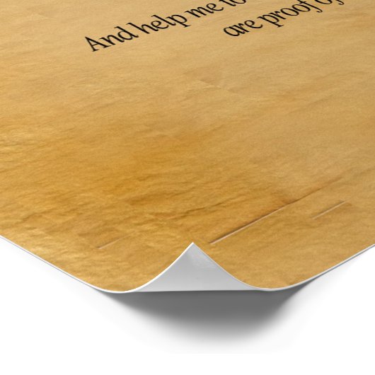 16 x 20 Chiro Gebet Poster (Ecke)