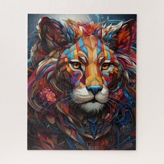 16" x 20" farbiger Löwe, 520 Stück, Puzzle Jigsaw (Vertikal)