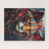 16" x 20" farbiger Löwe, 520 Stück, Puzzle Jigsaw (Horizontal)