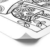 16"x 20" Kleiner Frosch mit Fantasy-Blume Poster (Ecke)