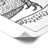 16"x 20" Lizard mit Blume-Färbung Poster (Ecke)