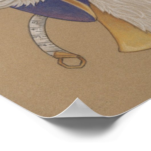 16" x 20", Mad Hatter Ferret Poster (Matte) (Ecke)