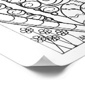 16"x 20" Moth, Schnecke mit Fantasy-Blume-Färbung Poster (Ecke)