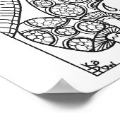 16"x 20" Raupe- und Schneckenfarben Poster (Ecke)