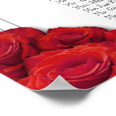 16 x 20 Rote Rosen Sitzplan Poster (Ecke)
