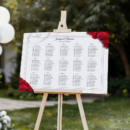 16 x 20 Rote Rosen Sitzplan Poster