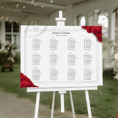 16 x 20 Rote Rosen Sitzplan Poster