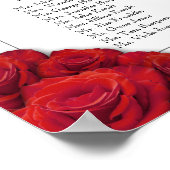 16 x 20 Rote Rosen Sitzplan Poster (Ecke)