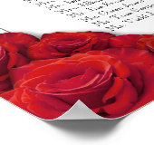 16 x 20 Rote Rosen Sitzplan Poster (Ecke)