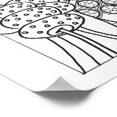 16"x 20" Schmetterling mit fantasievollen Blume Poster (Ecke)