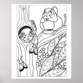 16"x 20" sibirische Fliegenquirrels-Färbung Poster