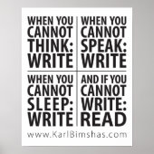 16" x 20" Wann schreiben Sie Poster (Vorne)