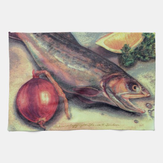 16" x 24" Fisch-Geschirrtuch Küchentuch (Horizontal)