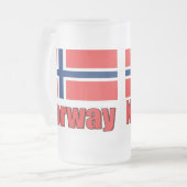 16oz mattierte Tasse Norwegen \ Flagge (Vorderseite Links)