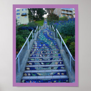 16th Avenue Tiled Steps #5-2 Poster
