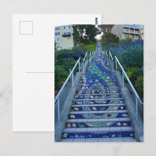 16th Avenue Tiled Steps #5 Postkarte (Vorne/Hinten)