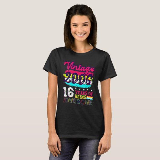 16th Birthday  Boys Cool Bday Idea Turning 16 Year T-Shirt (Vorne ganz)