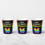 16th Birthday: Colorful Rainbow # 16, Custom Name Pappbecher<br><div class="desc">This upbeat and joyful birthday themed paper cup design features the number “16“ having a colorful rainbow spectrum inspired gradient pattern, along with the message “HAPPY 16th BIRTHDAY, ”, and an editable recipient name. Bold birthday themed paper cups like this might be used at a party in celebration of somebody’s...</div>