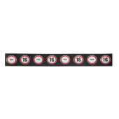 16th birthday CUSTOM AGE and NAME Satinband (Vorderseite)