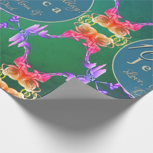 16th Birthday  Geschenkpapier (Ecke)