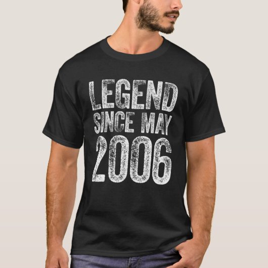 16Th Birthday May Born 16 Years Legend Since 2006 T-Shirt (Vorderseite)