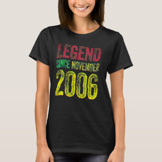 16th Birthday November Born 16 Years Legend Since  T-Shirt