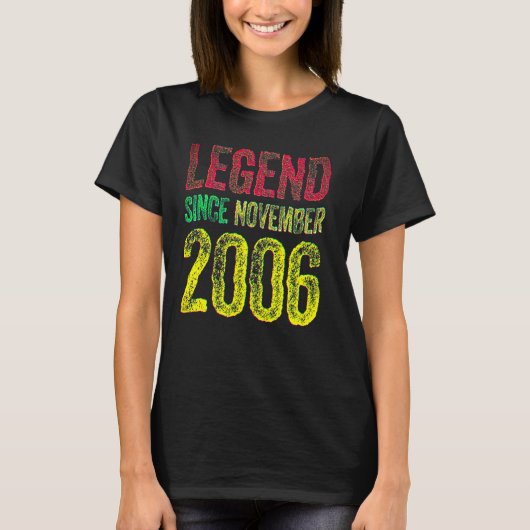 16th Birthday November Born 16 Years Legend Since  T-Shirt (Vorderseite)