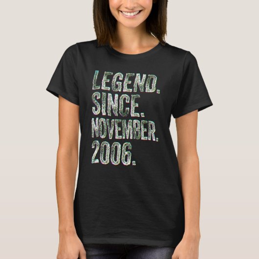 16th Birthday November Born 16 Years Legend Since T-Shirt (Vorderseite)