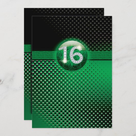 16th birthday party invitations - CUSTOMIZE Einladung (Vorne/Hinten)