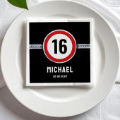 16th Birthday Speed Limit  Serviette