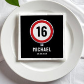 16th Birthday Speed Limit  Serviette