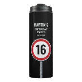 16th Birthday Speed Limit Thermosbecher (Vorderseite)