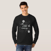 16th Birthday Square Root Math 16 Years Old Bday T-Shirt (Vorne ganz)