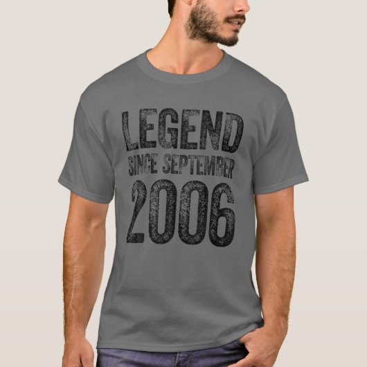 16th birthday Tee September Born 16 Years Legend S (Vorderseite)