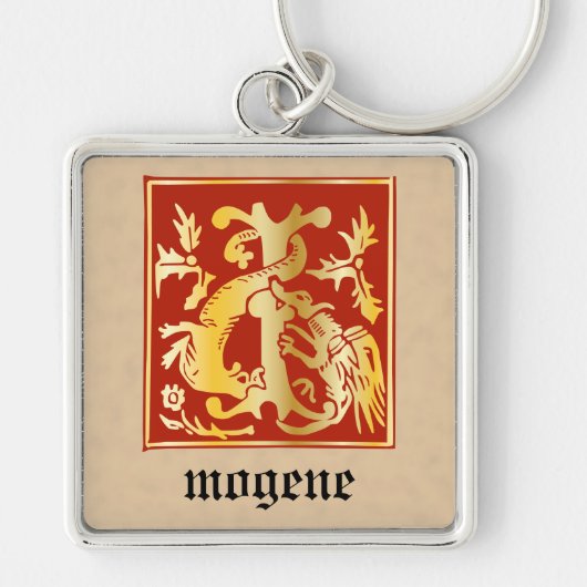 16th Century Mythic Creatures Decorative Capital I Schlüsselanhänger (Vorne)